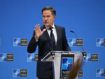 Belgium NATO Foreign Ministers NATO Secretary General Mark Rutte speaks during a pre-ministerial media conference at NATO headquarters in Brussels, Tuesday, Dec. 2, 2025. (AP Photo/Virginia Mayo)