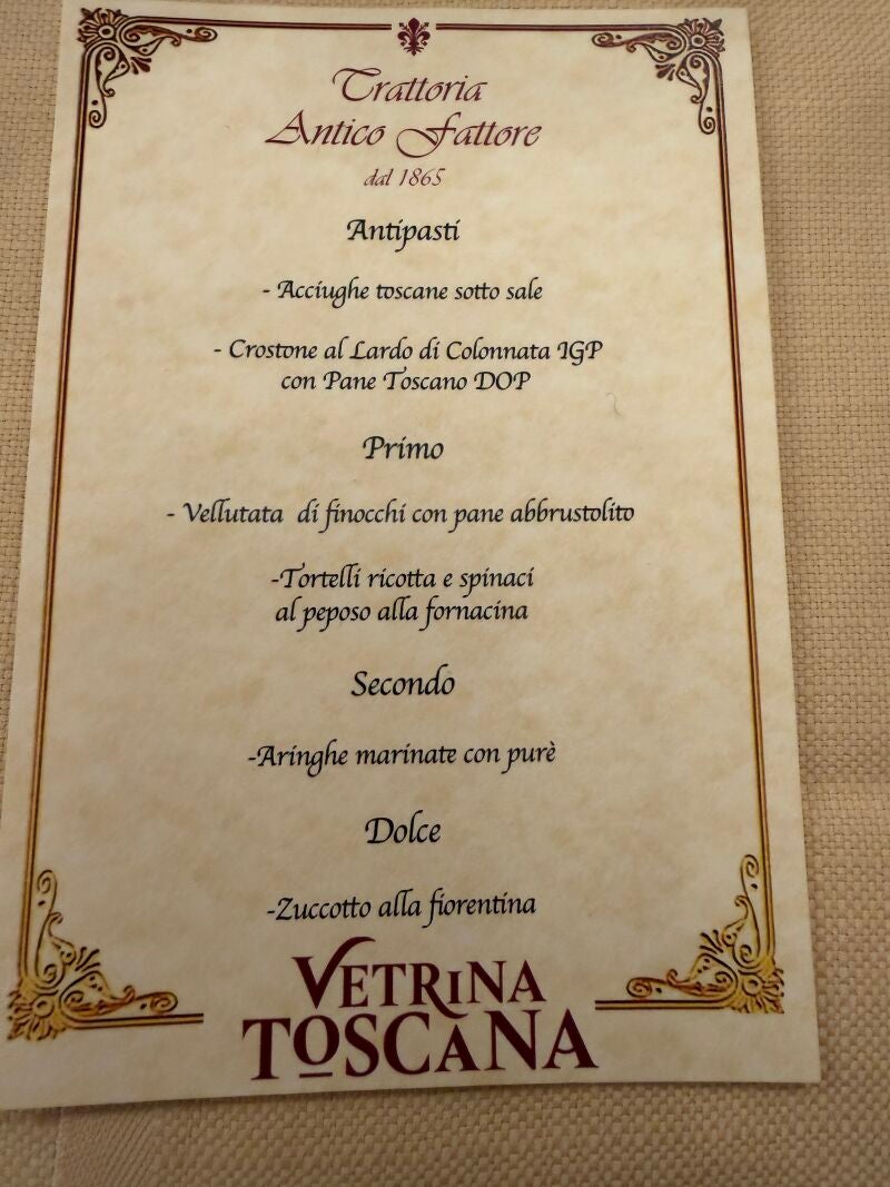 Menú inspirado en la época de Miguel Ángel en Florencia