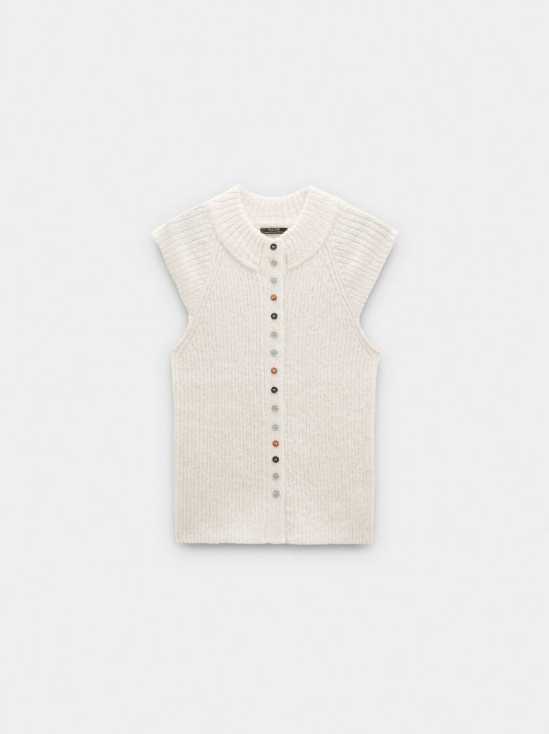 Chaleco de punto mezcla de lana.