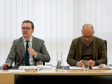 Ricardo Gavilantes junto a Miguel Ángel García Nieto en la Junta de portavoces Ricardo Gavilantes junto a Miguel Ángel García Nieto en la Junta de portavoces