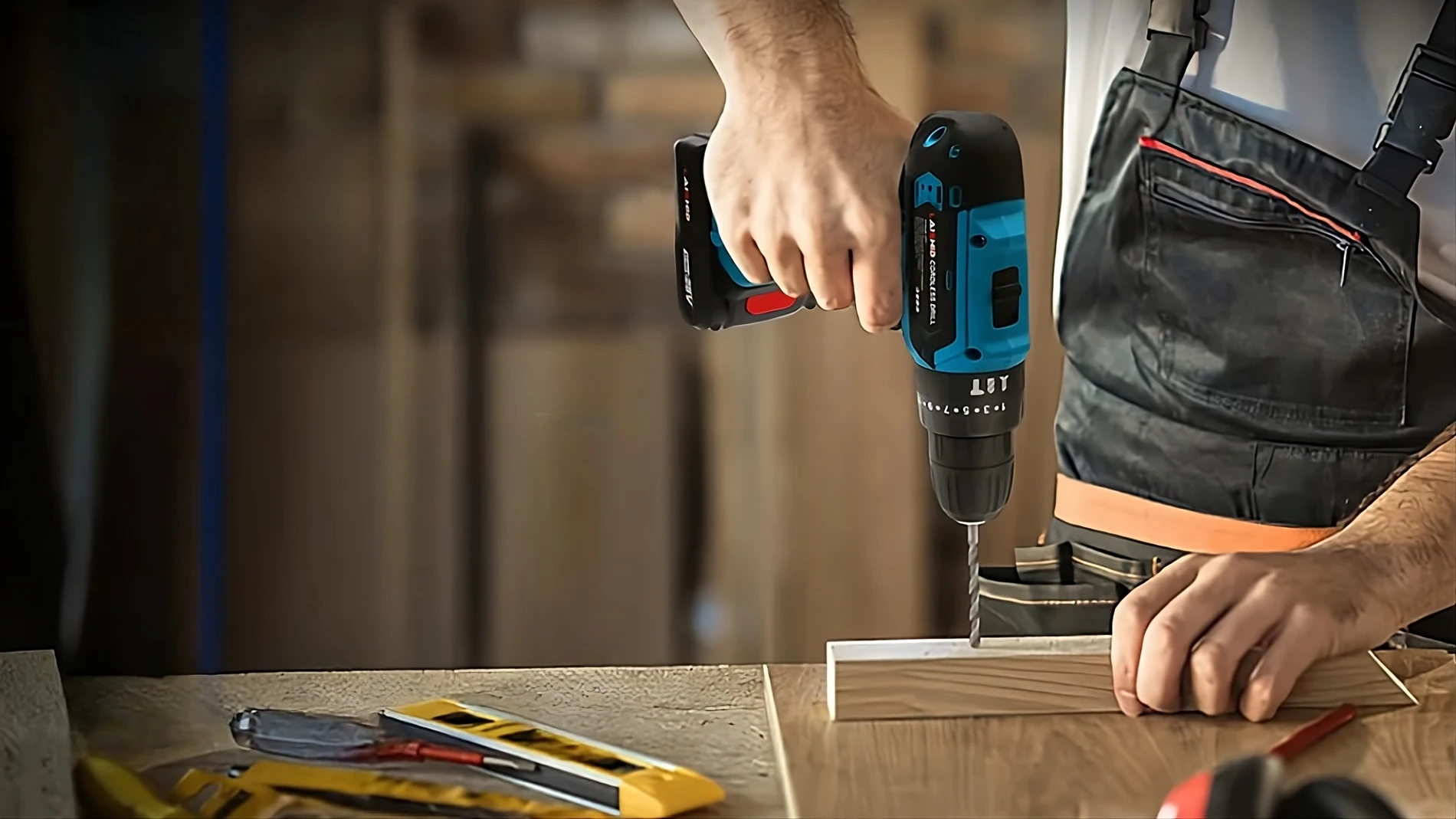 Taladro inalámabrico con dos baterías