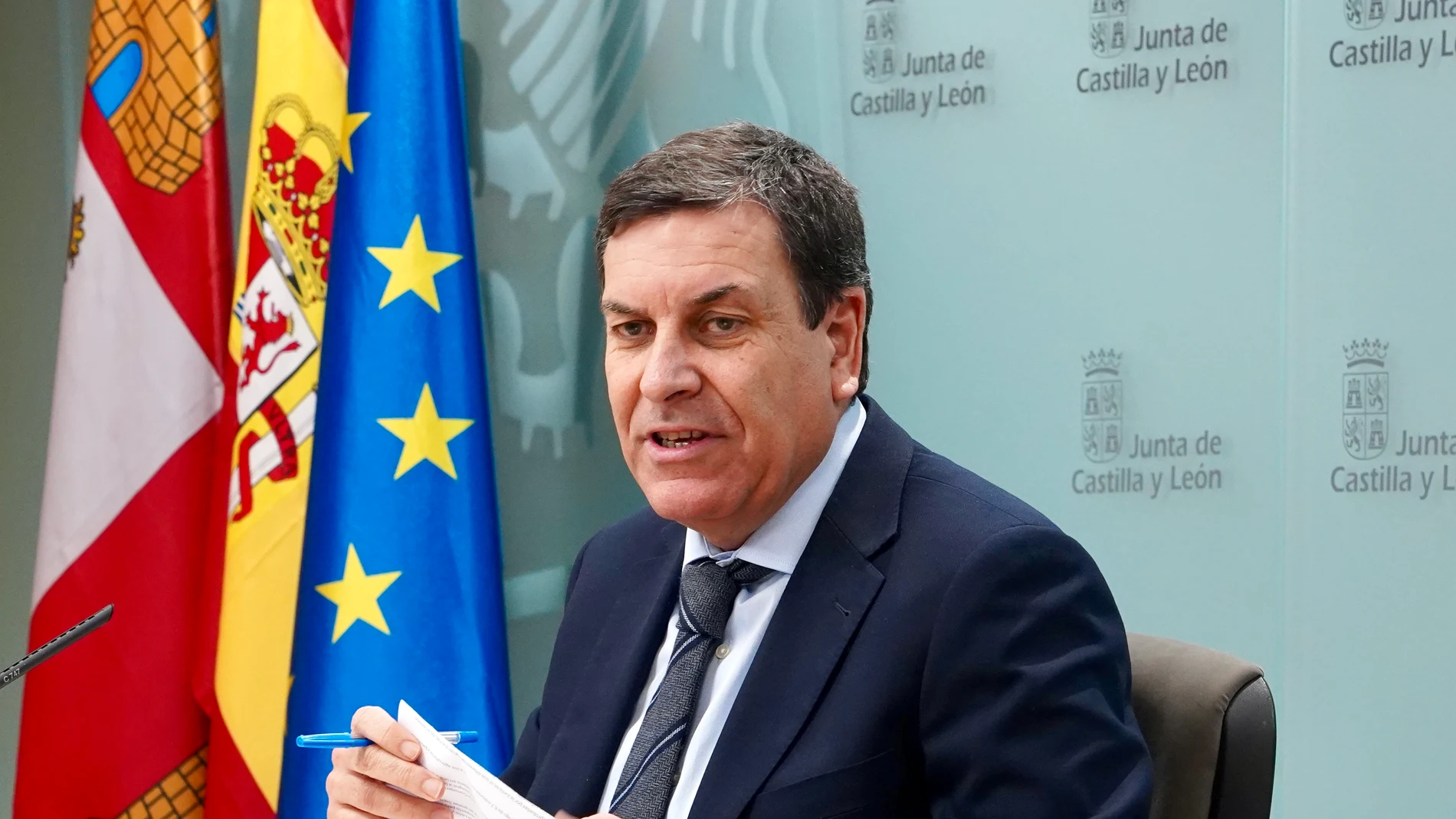 Carlos Fernández Carriedo durante la rueda de prensa posterior al Consejo de Gobierno