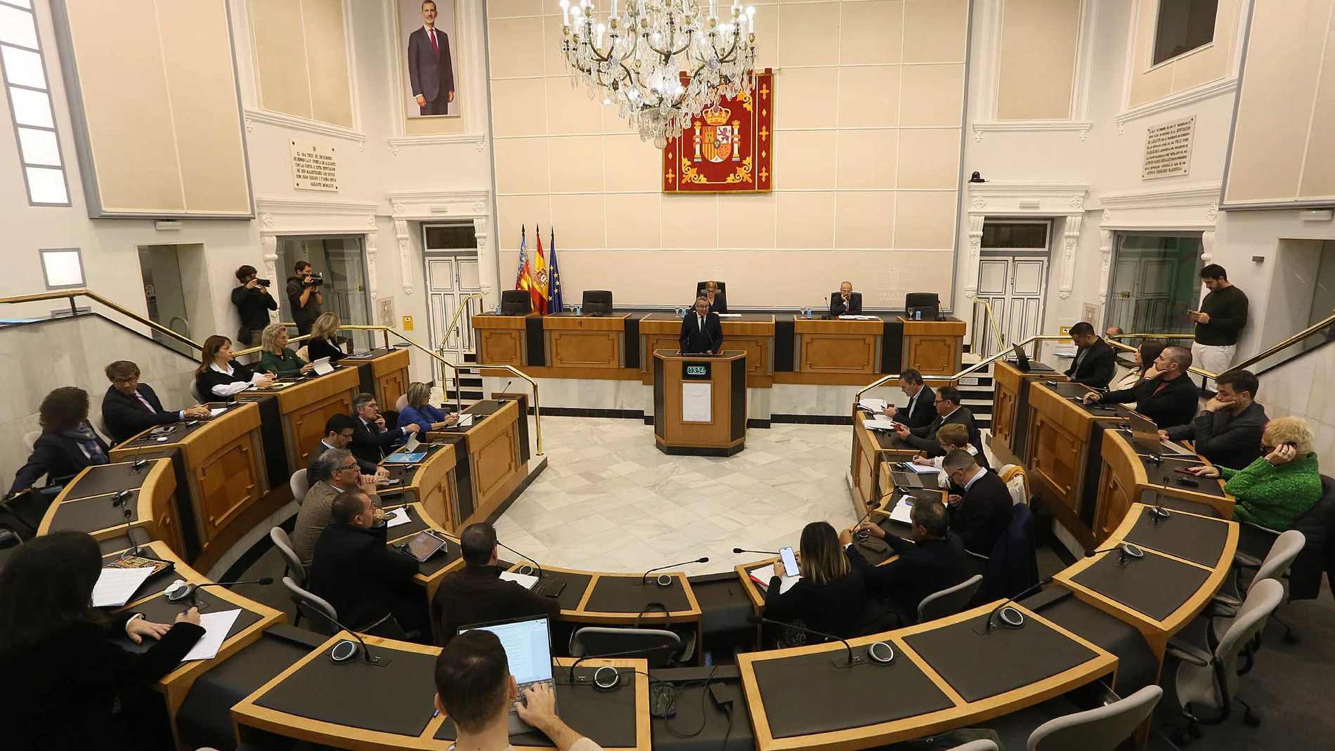 Imagen del debate del Estado de la provincia hoy en la Diputación de Alicante