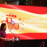 Isabel Díaz Ayuso, durante el acto de la Constitución del año pasado