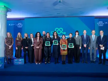 Foto de familia de los galardonados con los Premios Constantes y Vitales a la Investigación biomédica y la Prevención en salud Foto de familia de los galardonados con los Premios Constantes y Vitales a la Investigación biomédica y la Prevención en salud