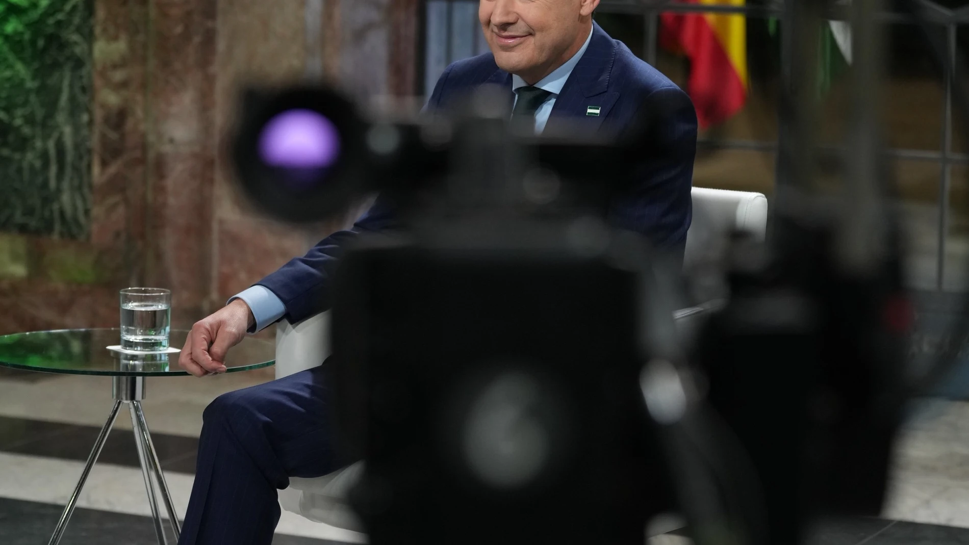 Moreno durante la entrevista en Canal Sur