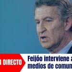 Feijóo interviene ante los medios de comunicación