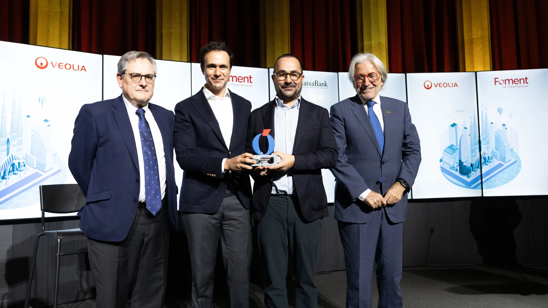 Borja Molina-Martell y Juan Molina-Martell con Francisco Marhuenda y Josep Sánchez Llibre