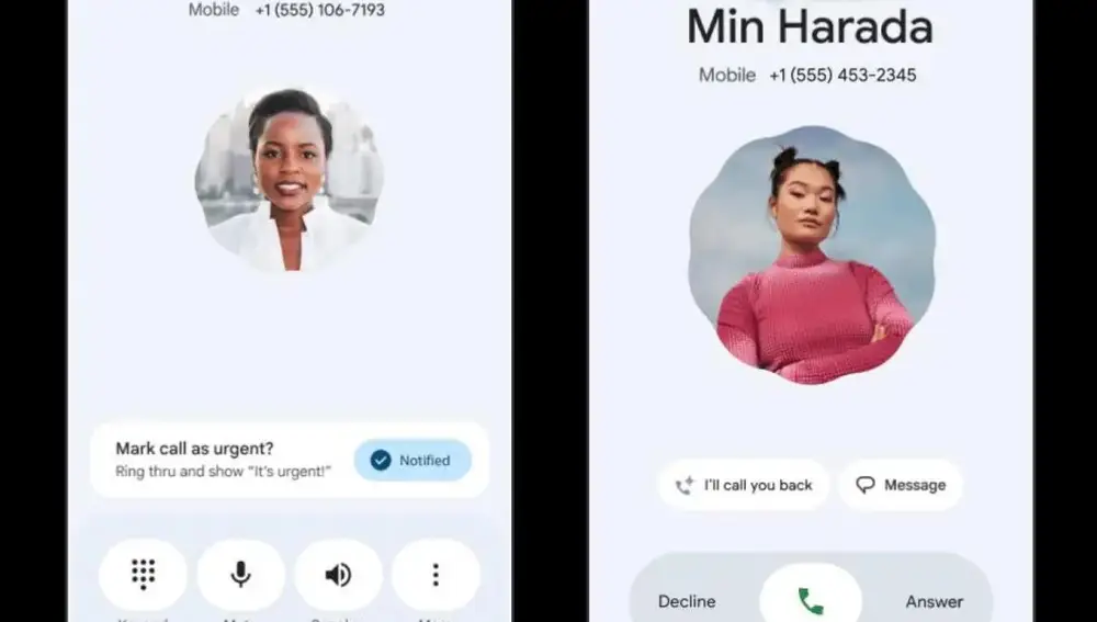 Interfaz de la app Teléfono con la nueva función
