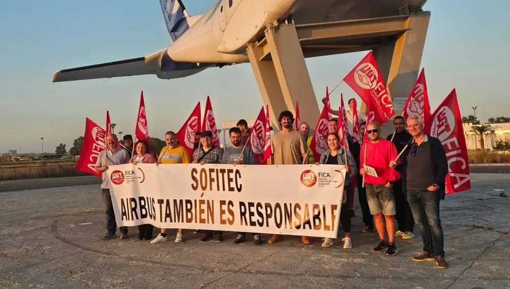 Imagen de archivo de UGT en Airbus.