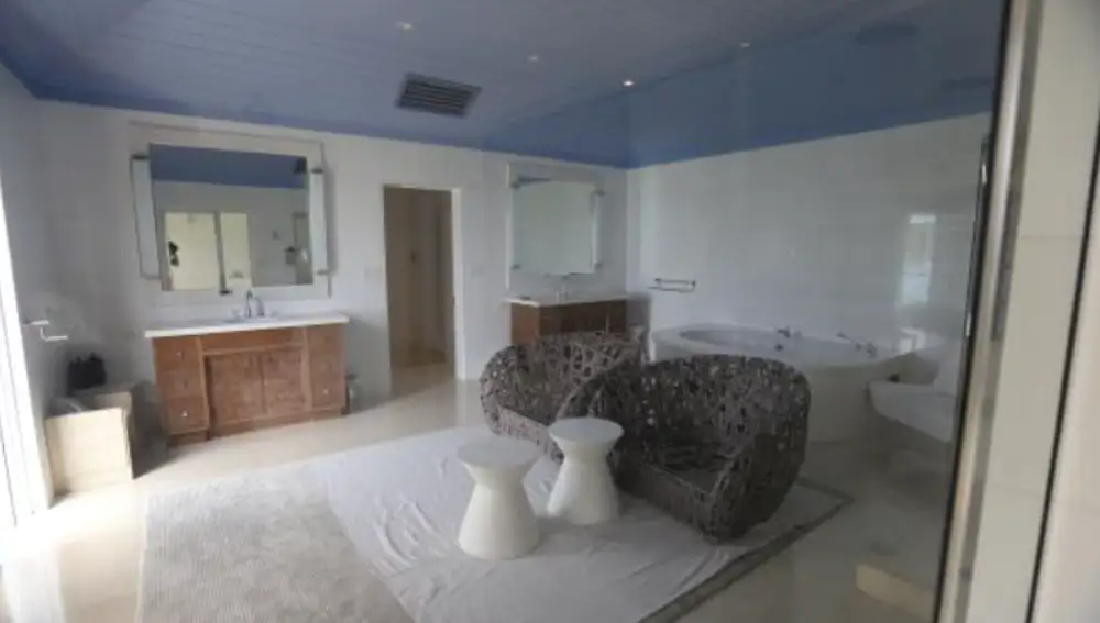 Sala de la mansión de Epstein