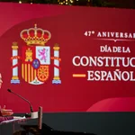 La presidenta de la Comunidad de Madrid, Isabel Díaz Ayuso, preside el acto de celebración del 47º aniversario