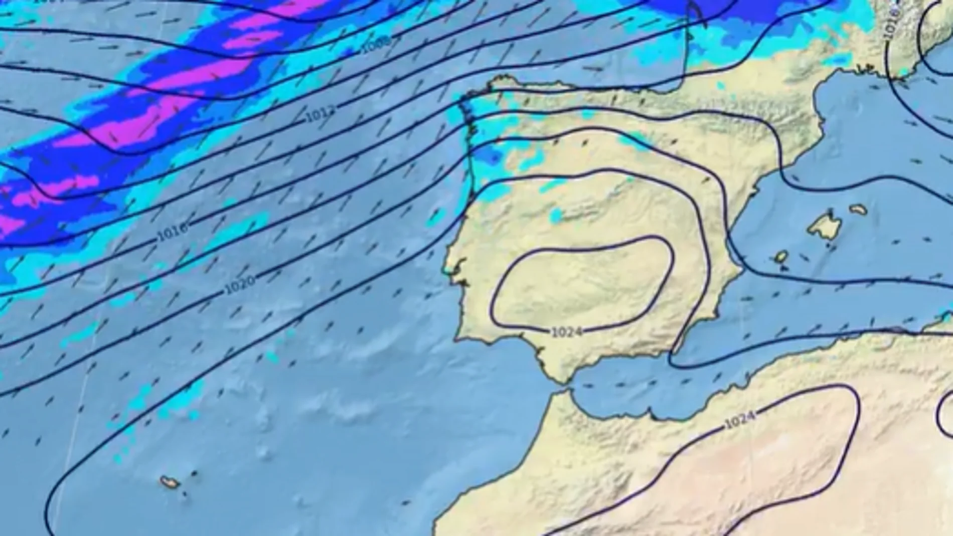 Predicción del tiempo hasta el lunes día 8