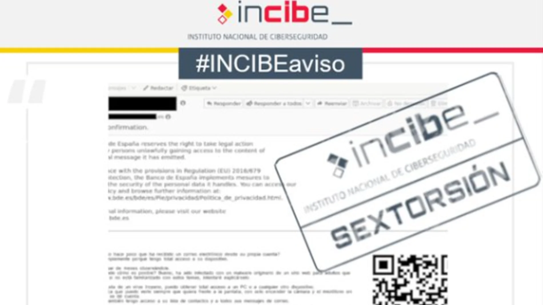 El Banco de España no está enviando correos para chantajearte con difundir un vídeo de contenido sexual