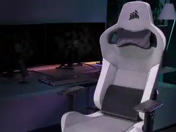 La silla CORSAIR T3 RUSH Fabric (2023) soporta hasta 120 kg La silla CORSAIR T3 RUSH Fabric (2023) soporta hasta 120 kg