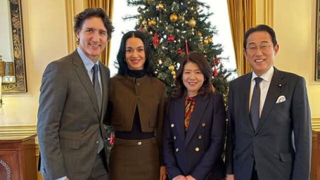 Justin Trudeau y Katy Perry, en su primera foto "oficial"