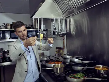 Enrico Bosco en el restaurante Peppe Fusco Enrico Bosco en el restaurante Peppe Fusco