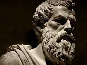 Busto del filósofo presocrático Parménides, rival de los pitagóricos Busto del filósofo presocrático Parménides, rival de los pitagóricos