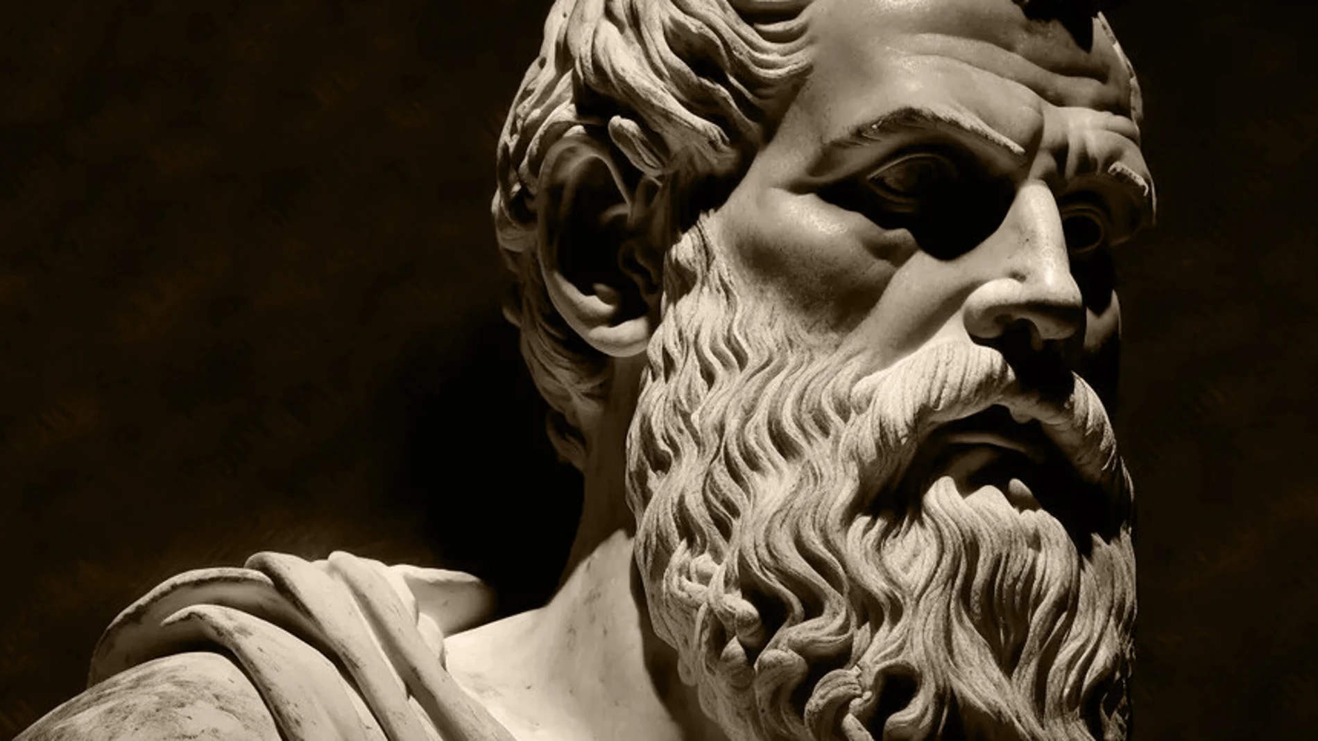 Busto del filósofo presocrático Parménides, rival de los pitagóricos