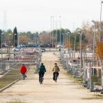Obras de mejora de zonas verdes en el Ensanche de Vallecas. &copy; Jesus G. Feria.