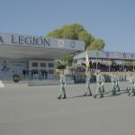 Imagen de este lunes de la conmemoraci&oacute;n de la festividad de la Inmaculada por parte de la Brigada de la Legi&oacute;n en su base &Aacute;lvarez Sotomayor en Viator (Almer&iacute;a).