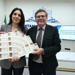 Presentaci&oacute;n del n&uacute;mero 41.935, que juegan todos los vecinos de Linares en la Loter&iacute;a de Navidad.