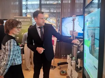 El director general del Agua, José Sandoval, junto a la comisaria europea de Medio Ambiente, Resiliencia Hídrica y Economía Circular Competitiva, Jessika Roswall El director general del Agua, José Sandoval, junto a la comisaria europea de Medio Ambiente, Resiliencia Hídrica y Economía Circular Competitiva, Jessika Roswall