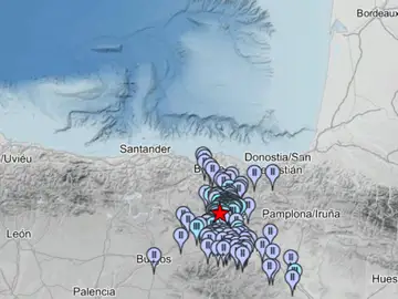 Registrado un terremoto de magnitud 4 en Álava Registrado un terremoto de magnitud 4 en Álava
