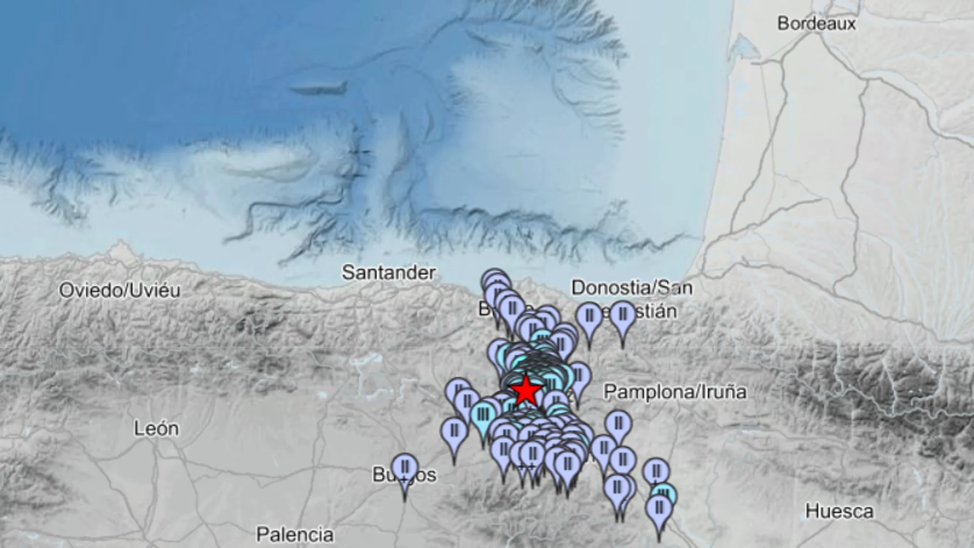 Registrado un terremoto de magnitud 4 en Álava