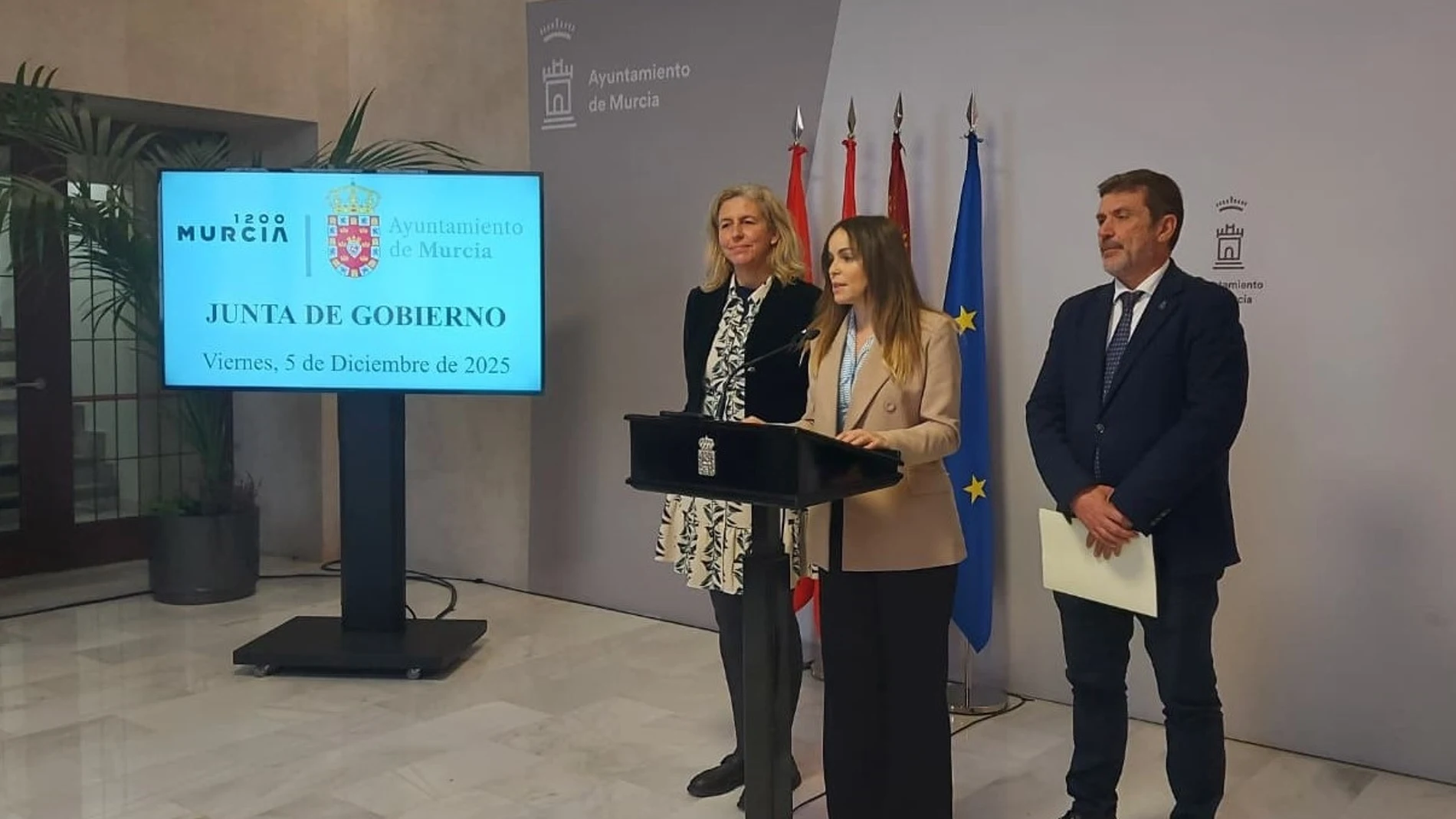 Rueda de prensa de la Junta de Gobierno del Ayuntamiento de Murcia
