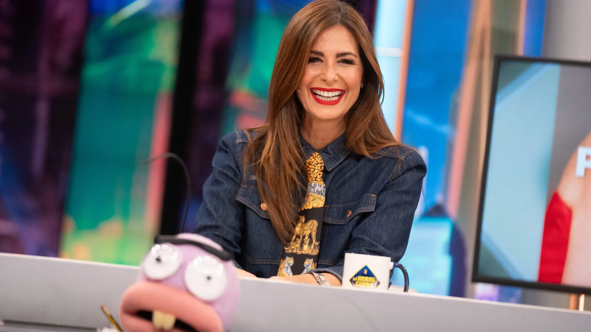 Nuria Roca y su look denim.