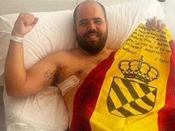 El cabo Iv&aacute;n Iglesias, de la Unidad Militar de Emergencias (UME) 