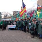 Agricultores asociados a Ava-Asaja el jueves 18 de diciembre en la manifestaci&oacute;n en Bruselas
