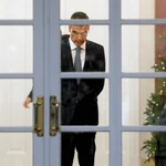 El presidente del Gobierno, Pedro Sánchez, en el Palacio de la Moncloa