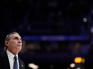 Sergio Scariolo, técnico del Real Madrid, en el último partido en el Movistar Arena MADRID, 02/01/2026.- El entrenador del Real Madrid Sergio Scariolo durante el partido de la jornada 19 de la EuroLiga que Real Madrid y Dubai Basketball disputan este viernes en el Movistar Arena, en Madrid. EFE/Sergio Pérez