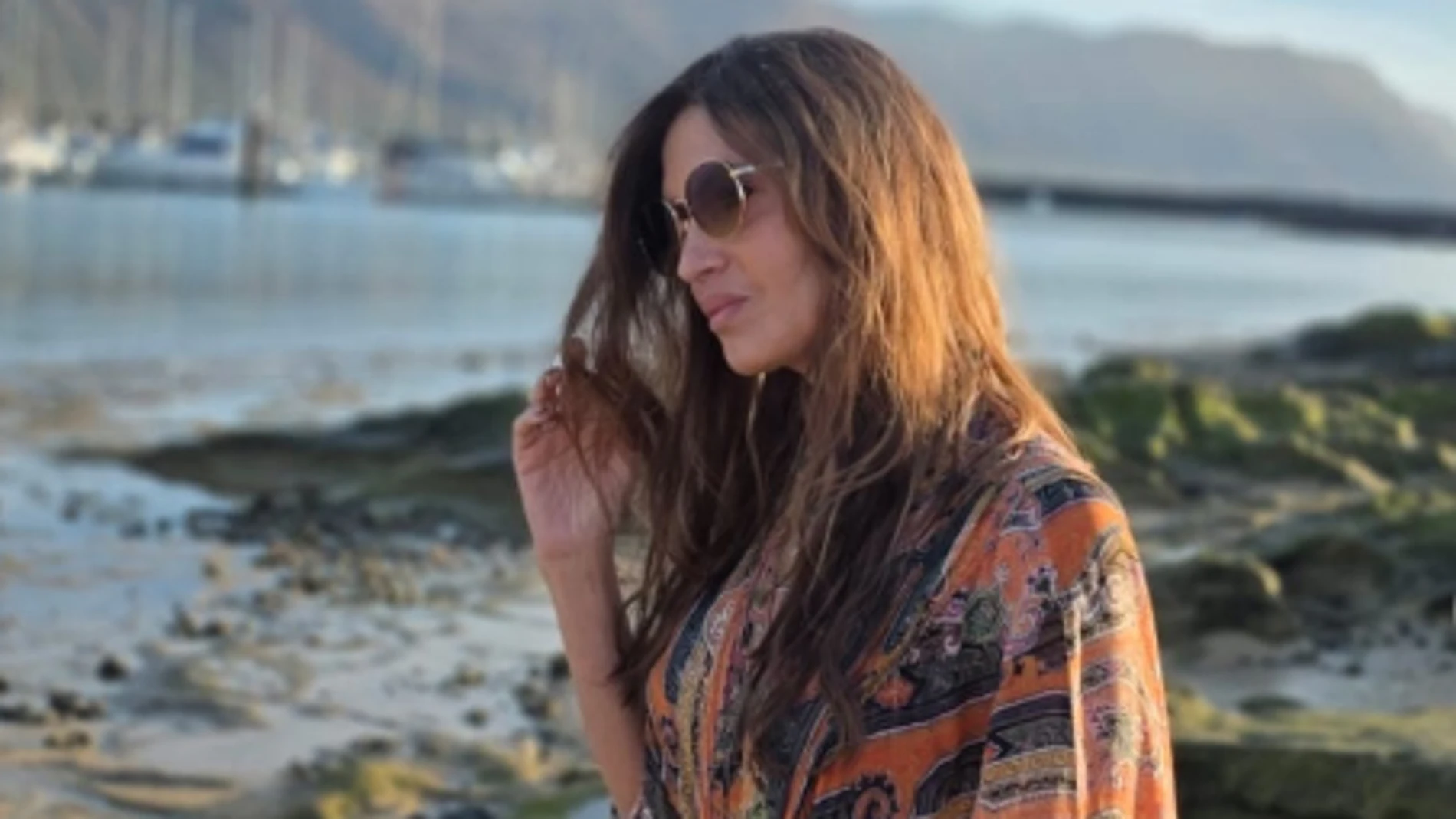 Sara Carbonero durante su escapada navideña a La Graciosa