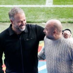 Encuentro de los entrenadores del RCD Espanyol y del FC Barcelona