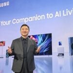 Directivo de Samsung durante el CES 2026 de Las Vegas