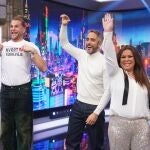 Eduardo Navarrete, Roberto Leal y Mar&iacute;a Jos&eacute; Campanario en 'El Hormiguero'