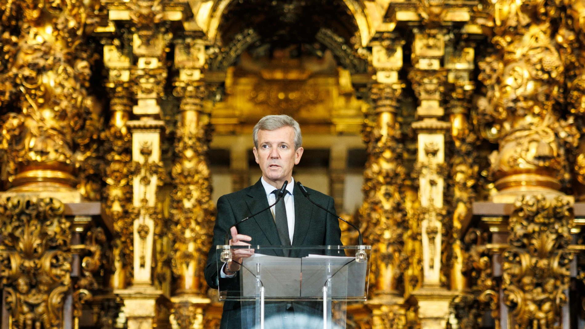 El presidente da Xunta, Alfonso Rueda, en la inauguración del Museo Diocesano. San Martín Pinario (Santiago de Compostela), 08/01/26.REMITIDA / HANDOUT por DAVID CABEZÓN @ XUNTAFotografía remitida a medios de comunicación exclusivamente para ilustrar la noticia a la que hace referencia la imagen, y citando la procedencia de la imagen en la firma08/01/2026