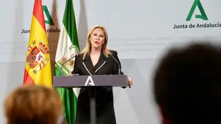 La consejera de Economía, Hacienda y Fondos Europeos de la Junta de Andalucía y portavoz del Gobierno, Carolina España La consejera de Economía, Hacienda y Fondos Europeos de la Junta de Andalucía y portavoz del Gobierno, Carolina España