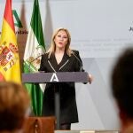 La consejera de Econom&iacute;a, Hacienda y Fondos Europeos de la Junta de Andaluc&iacute;a y portavoz del Gobierno, Carolina Espa&ntilde;a
