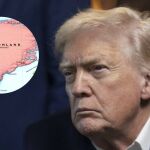 Imagen de Trump junto al territorio de Groenlandia