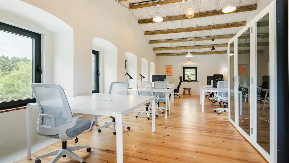 Zona de coworking, perfectamente preparada