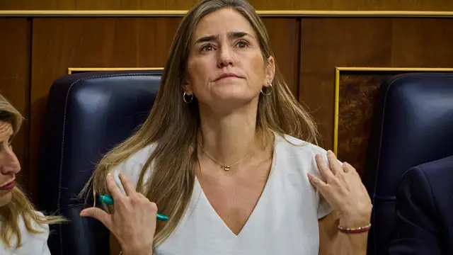 La vicepresidenta tercera y ministra para la Transición Ecológica y el Reto Demográfico, Sara Aagesen, durante una sesión de control al Gobierno, en el Congreso de los Diputados. La vicepresidenta tercera y ministra para la Transición Ecológica y el Reto Demográfico, Sara Aagesen, durante una sesión de control al Gobierno, en el Congreso de los Diputados.
