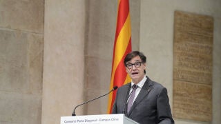 El presidente de la Generalitat, Salvador Illa, durante su discurso.DAVID ZORRAKINO - EUROPA PRESS12/01/2026