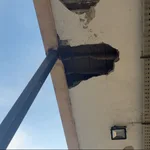 El estado del techo tras el desprendimiento