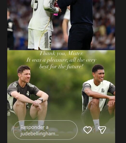 Bellingham se despide de Xabi Alonso