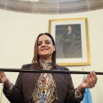 La nueva presidenta de la Diputaci&oacute;n de Lugo, Carmela L&oacute;pez, toma posesi&oacute;n de su cargo durante la celebraci&oacute;n del pleno en la diputaci&oacute;n de Lugo.