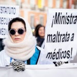 Manifestaci&oacute;n de m&eacute;dicos en Madrid con motivo de la huelga de facultativos